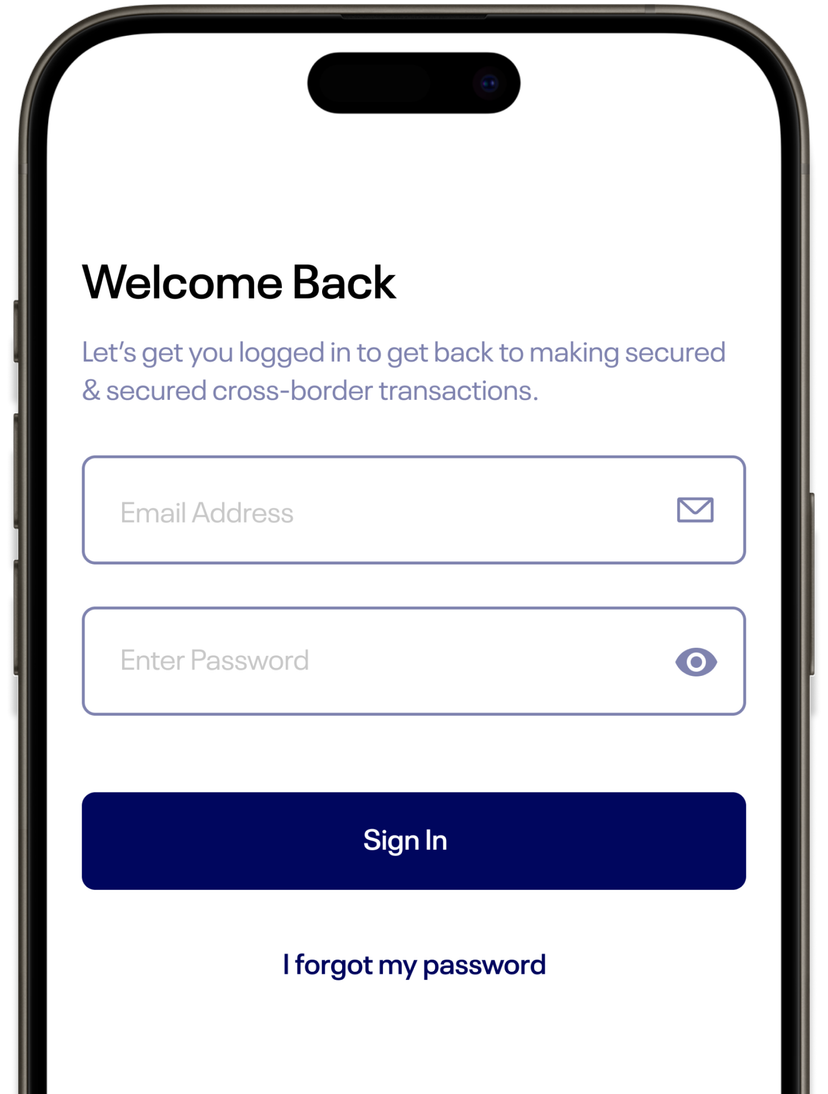 Instaflow sign in screen mobile